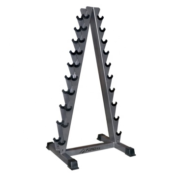 Ejercicio de gimnasio 10 pares de soporte de estante de mancuernas verticales