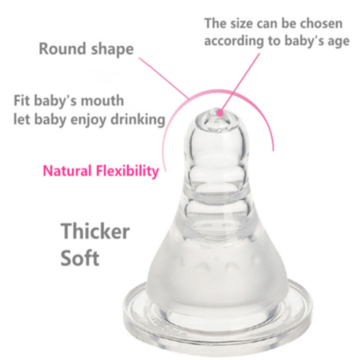 दूध पिलाने की सहायक सामग्री शिशु बोतल सिलिकॉन निप्पल मानक एल