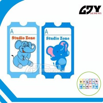 180g Barcode bamboo pulp/wood pulp /Cattle cardboard paper ticket for Prize vending machine