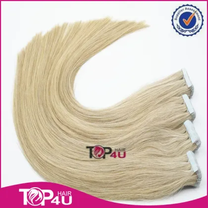 100% double drawn remy cuticle great lengths adhesive Russian hair extension human hair tape