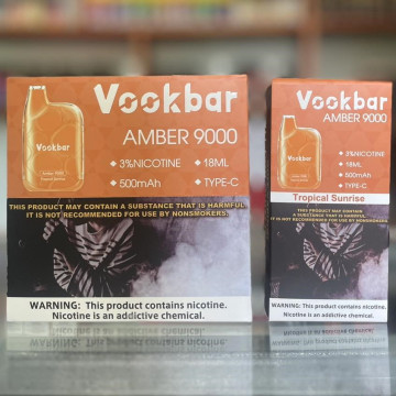 Vookbar Amber 9000パフ使い捨てのVape卸売イタリア