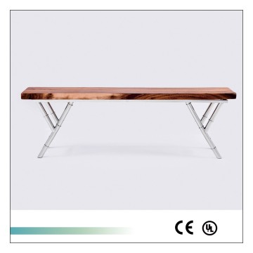 Goolee New Model Modern Metal Legs Fashion Wooden Bench