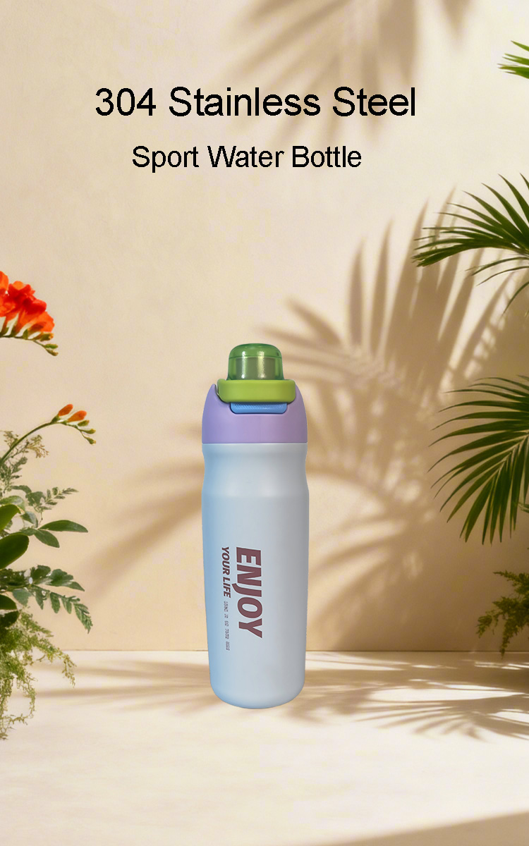 600ml stainless steel gym water bottle