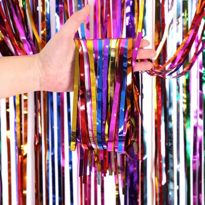 Christmas Foil Curtain Party Decorations