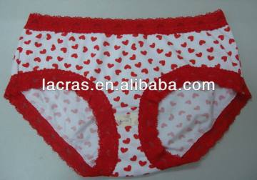 good quality and good handfeel sexy printing ladies' underwear
