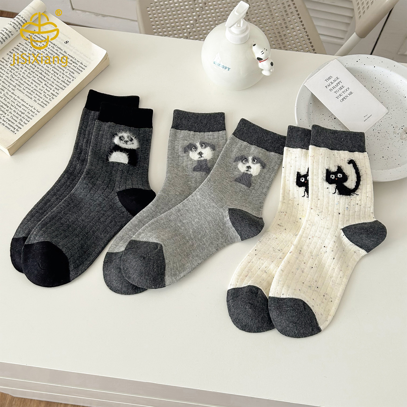 Korean version of plush cartoon socks