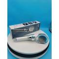 Stainless steel face panel abs chrome 3 functions saving water shower head with stop button & filter function