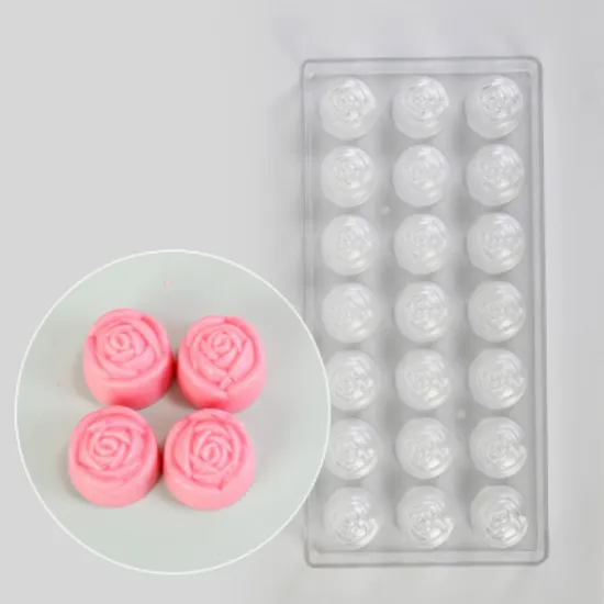 Transparent 24 Half Ball Shaped PS Chocolate Moulds for DIY Baking