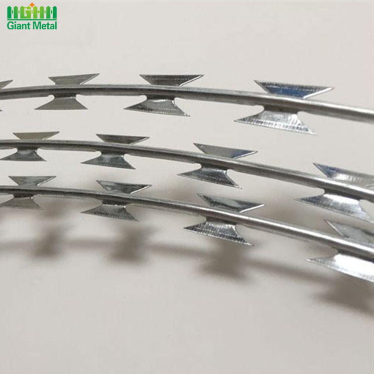 Steel Single Loop Military Barbed Razor Wire