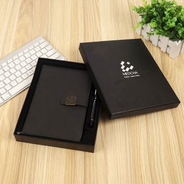 Custom Foil Printed Logo Gift Box for Notebooks and Diaries