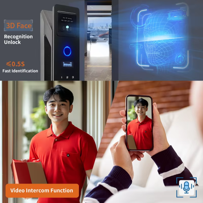 Inteligente 3D Card Tuya Docke Door Lock