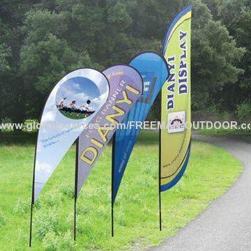 Printed feather banner