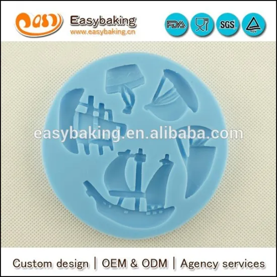 Summer sailboat silicone mold for fondant