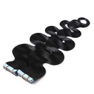 wholesale bouncy texture Velvet Cuticle Remy Hair Italian double tape 12"-30" Body wave tape weft hair Tape-in Hair extension