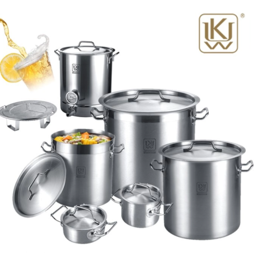 Fast heating stainless steel stock pot