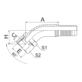 45 jis metric betina 60 kursi kerucut