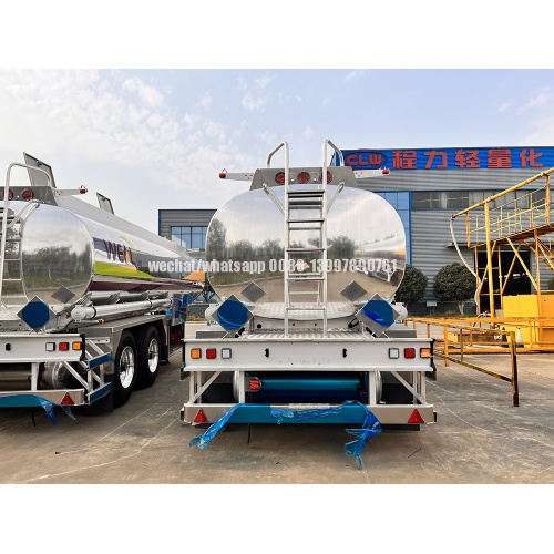 ​BPW 2 Axles Polished Mirror Surface Aluminium Alloy Semi Trailer