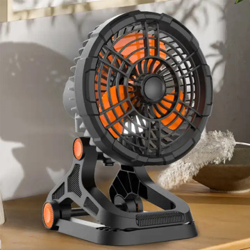 Ventilateur de camping portable avec lumière LED: rotation à 360 °, batterie 20000mAh, USB rechargeable