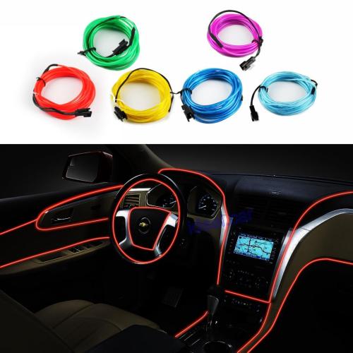 2014 EL Sound Activated Wire for Car Dancing Decoration Red