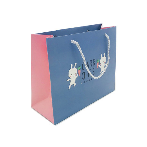 Blue Simple Cartoon Shopping Bag