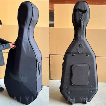 Customized 2024 Double Bass Case: Pulley Shock and Pressure Resistant for 4/4 and 3/4 Sizes