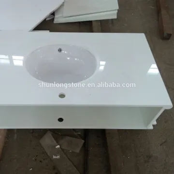 White crystallite vanity top,Nano White stone