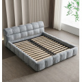 Italia Light Luxury Minimalis Fabric Bed Modern Soft Soft