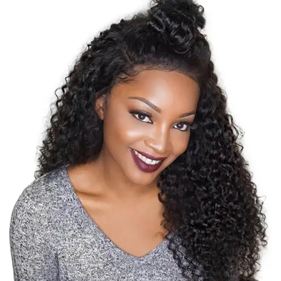 Wholesale Curly Brazilian Afro Kinky Curly Human Hair Lace Frontal Closure Pieces For Black Women