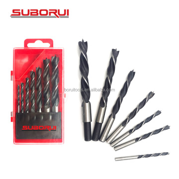 SUBORUI New Packing 7PC Imperial HCS Edge Wood Drill Bit Set