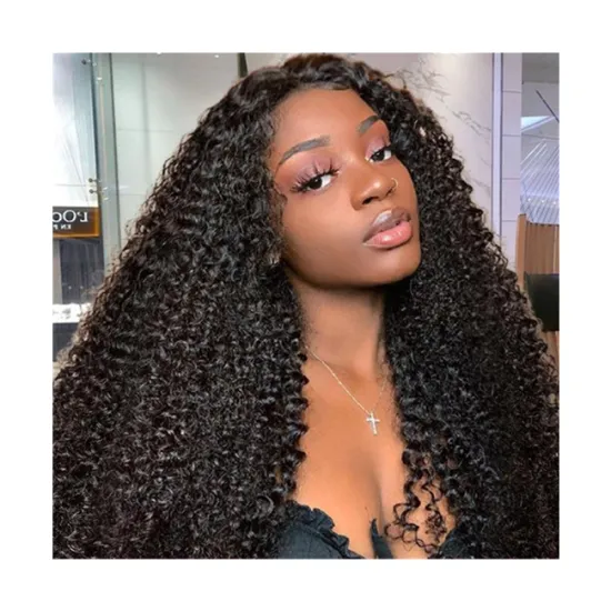 Free Sample Afro Kinky Curly 13X4 Lace Frontal Wigs 150% Density Pre plucked Wig Peruvian Remy Hair Lace Front Human Hair Wigs