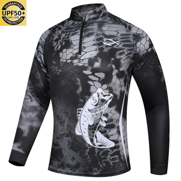 Men's Half Zip UPF 50+ Sun Protection Fishing Shirt