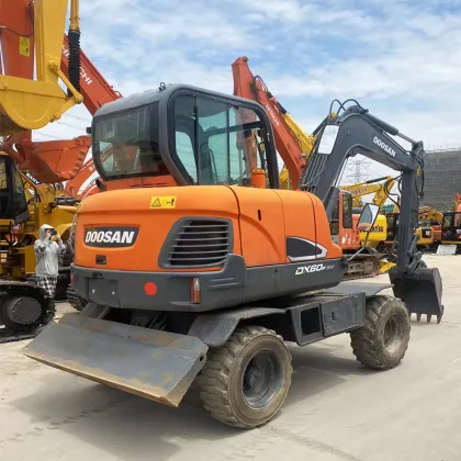 Affordable Used Doosan DX60W Wheel Excavator: A Mini Hydraulic Solution for Your Projects