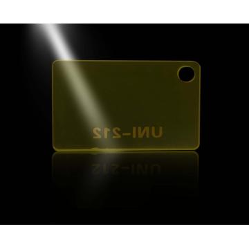 Feuille de plexiglas acrylique jaune translucide 3mm 1220*2440mm