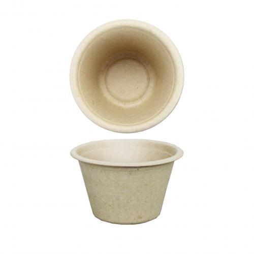 Disposable Biodegradable Sugarcane Bagasse Pulp 2oz and 4oz Compostable Cups with lid