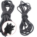 4 mm runde elastische Kabel Schwarz geflochtenes Bungee -Kabel