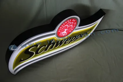 Schweppes Flashing Indoor Led Signs For Display Advertising