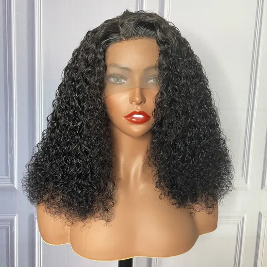 Mauqueen  Vendor Wholesale Brazilian Natural Curly 100% Virgin Cuticle Aligned Lace Front Human Hair Wigs  For Black  Women