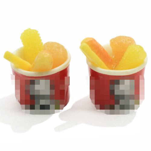 Kawaii Resin Mixed Food in Cup Charms DIY Handwerk handgemachte Schlüsselanhänger Dekoration Miniatur Fenster Display Foto Requisiten