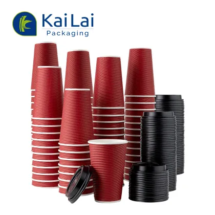 Wholesale Recyclable Disposable Paper Coffee Cups for Hot Drinks
