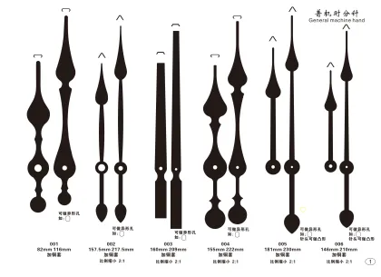 Large Clock Hands and Needles for Wall Clocks