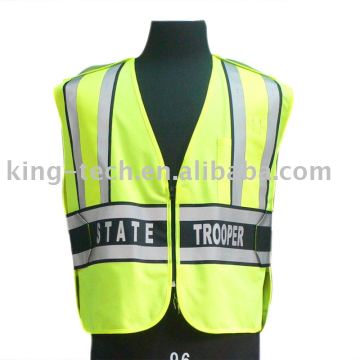 Reflective roadway safety vest