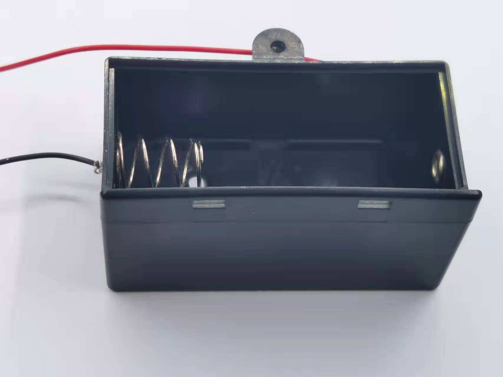 Black ABS Plastic Box with Lid Battery Holder4