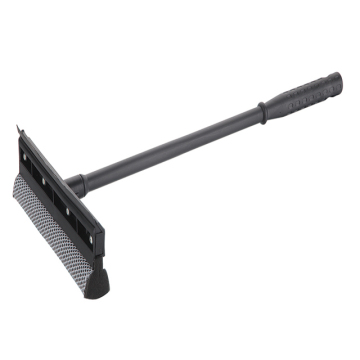 Black Duck Brand Window and Windshield Cleaning Kit: Sponge and Rubber Squeegee Set with Scrubber