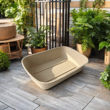 Recycled Paper Cat Litter Trays - Durable and Water Resistant 5-Pack Disposable Litter Boxes