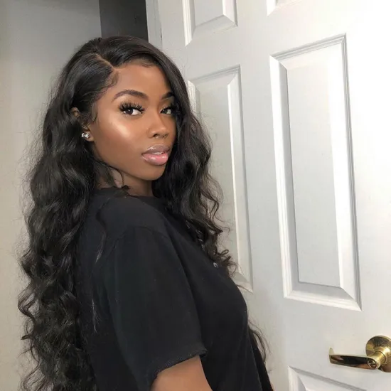 150 Density 100 Raw Virgin Cuticle Aligned Human Hair Bone Straight Body Wave Transparent Closure Wig 5X5
