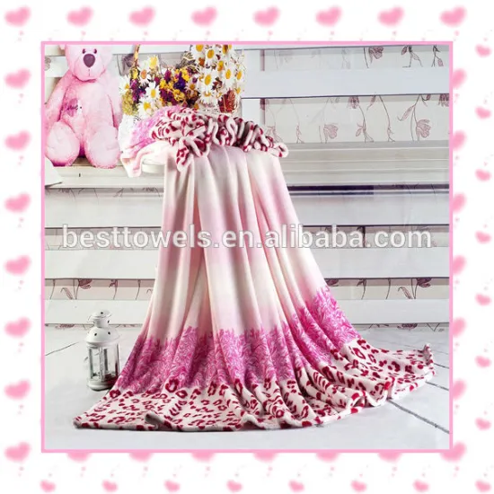 hot sale print fleece flannel blanket