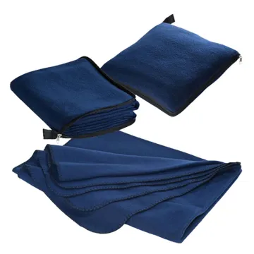 Custom  Fleece Travel Blanket With Pillow Creative Portable Polar Fleece Blanket