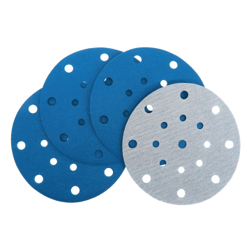 6 Inch 150mm Hook and Loop Blue PET Film Sandpaper for Car Paint Polishing