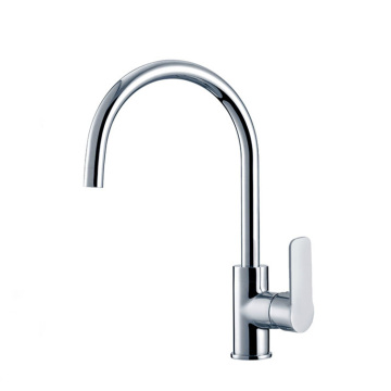 Faucet dapur katup keramik katup kontemporer krom