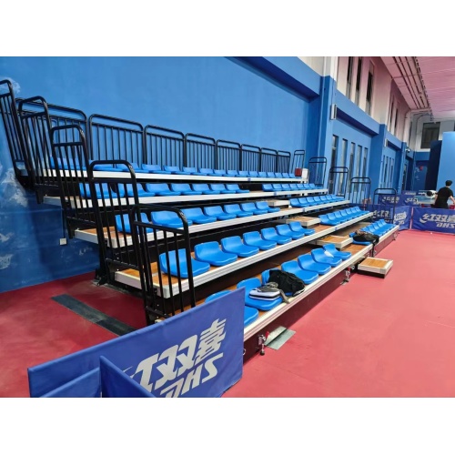 Low backrest telescopic bleacher stadium seats